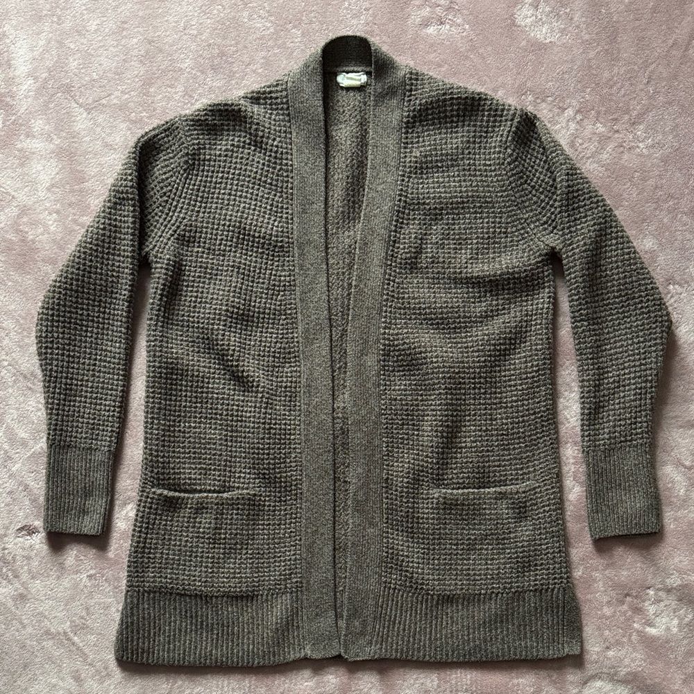Caslon brown knit cardigan with pockets